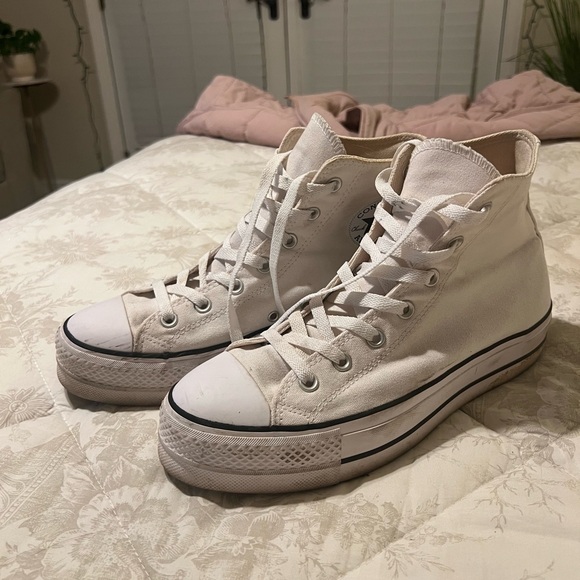 Converse Platform White High-Top Sneakers - Picture 1 of 4